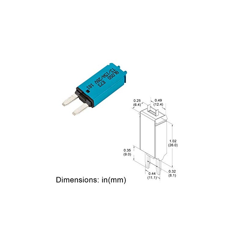 GLOSO E73 Mini ATM 15 Amp Circuit Breakers Manaul Reset