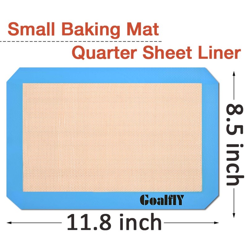 Goalfly Small Silicone Baking Mat Sheet (11.8 x 8.5 IN),