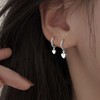 Earrings Silver 925 Hanging Love Heart Earrings Silver 925 Hoop