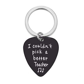 Music Teacher Gifts Keychain Teacher Appreciation Gifts I Couldn't Pick A Better Teacher Guitar Pick Keychain Gift for Teacher Thank You Gifts for Musicians Men Women