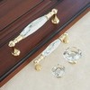 MFYS 2Pcs Crystal Drawer Pulls Handles 5" (128mm) Hole to