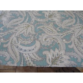 P/Kaufmann P Kaufmann Seaglass Aqua teal Blue Floral   Fabric 54" jacobean