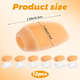 Dimeho 12 Pcs Bunion Cushion Protector, Bunions Corrector Pads with Separator Bunion Guards Clear Bunions Shields Relief for Big Toe Calluses Corns (Transparent Skin Color)