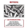 Hilitchi 110 Pcs Dowel Pin Stainless Steel Shelf Support Pin