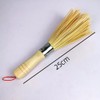 HugeDE 2 Pcs Traditional Natural Bamboo Wok Brushes Bamboo Pot