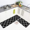 Carvapet 2 Pieces Microfiber Moroccan Trellis Non-Slip Soft Kitchen Mat