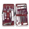 19pcs Manicure Pedicure Nail Clippers Set Stainless Steel Acne Removal