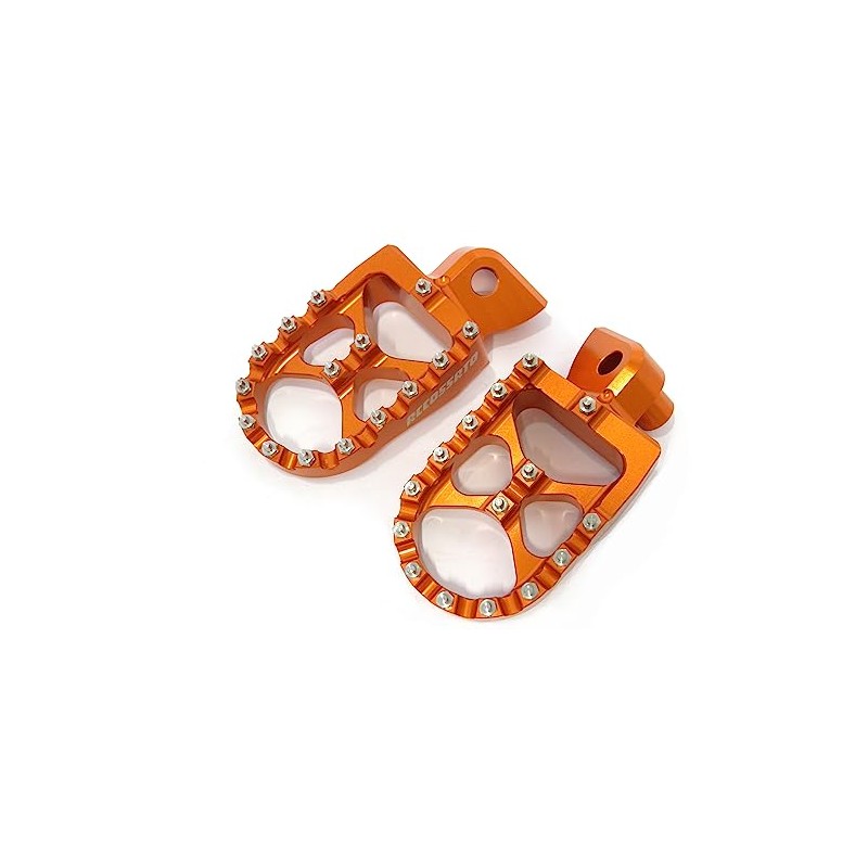 Offroad-Trittbretter Accossato orange in Ergal 7075 für Yamaha WR F