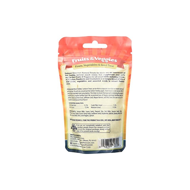 Higgins Group 466017 Sunburst Fruit/Vegetable Small 3 oz Treat, 1Count,