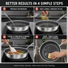 316 Stainless Steel Honeycomb Wok Pan, Tri-Ply Skillet