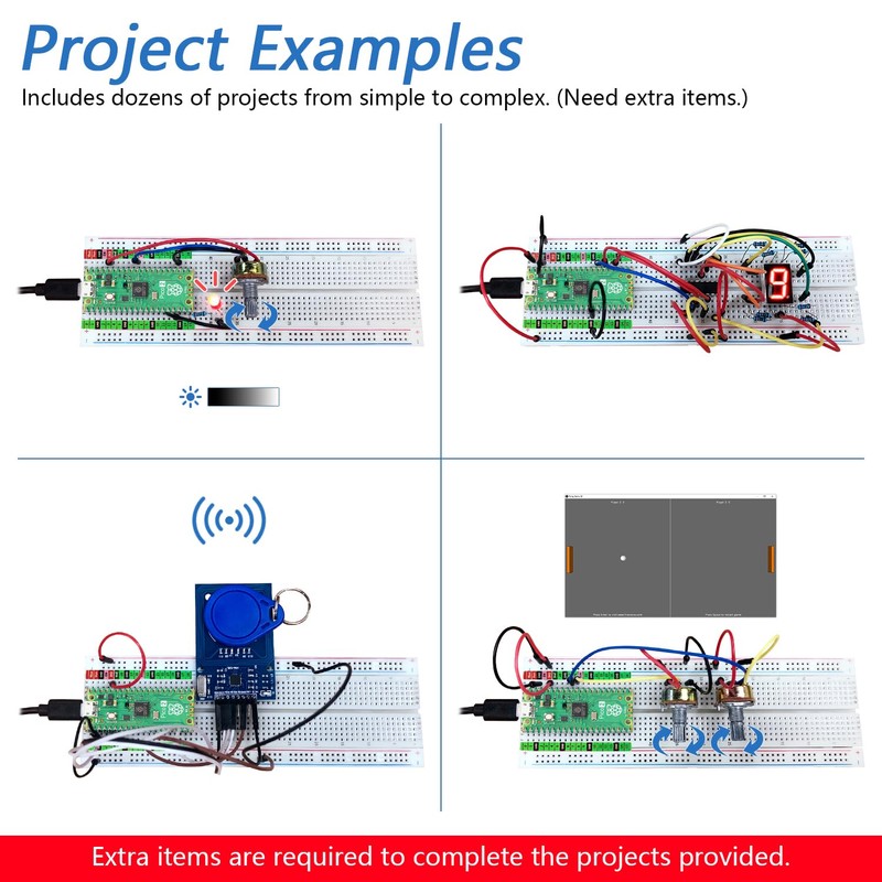 Freenove Raspberry Pi Pico 2 Board Pre-Soldered Header, Dual Arm