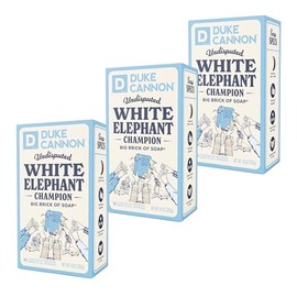 Duke Cannon Supply Co. White Elephant Bar Soap - 10oz Large Soap Brick with Citrus Musk Scent - Holiday Gag Gift, Funny White Elephant Gift Idea 3 Pack