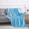 MOONLIGHT20015 Fleece Blanket Throws for Sofas - 400 GSM Blue