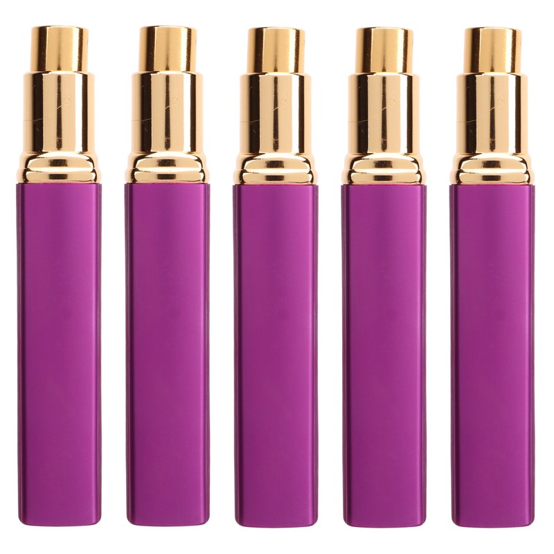 5pcs Travel Spray Bottles Eletrolytic Aluminium 12ml Refillable Perfume Bottles