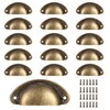 VARHHUXHA Shell Handle Vintage, Pack of 16 Cupboard Handles, Drawer