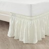 Lush Decor Ruched Ruffle Elastic Easy Wrap Around Bedskirt, Queen/King/Cal