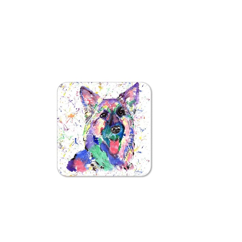 Coaster German Shepherd Dog Pet Animals Coasters Watercolour Art Gift