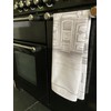 ROCK THE HOME Kitchen Design Tea Towel - White, Absorbent,