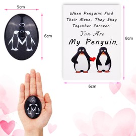 Merclix Anniversary Wedding Gifts for Him Penguin Pebble Anniversary Penguin Gifts for Her Funny Boyfriend Gifts Birthday Christmas Husband Gifts Valentines Day Gifts for Girlfriend Gifts for Wife