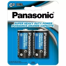 Panasonic New Panasonic Type AA AAA C D 9V Batteries Heavy Duty 1.5v Carbon Zinc 2/4 Pack - D-2PK