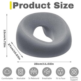 Gobesty Face Pillow, Massage Headrest for Bed, Massage Pillow Face Down, Spa Table Facial Support Cushion, O-Type Memory Cotton Face Pillow, Ergonomic Prone Cushion for Spa Salons Sleeping Massage