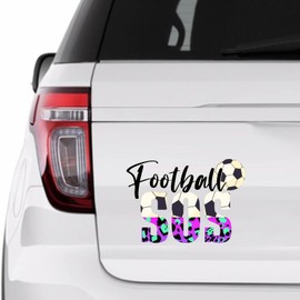 Football Sos Sticker, Leopard Print Football Vinly Decal for Cars Laptops, Windows, Walls, Fridge, Toilet and More - Sport Theme Stickers 15in