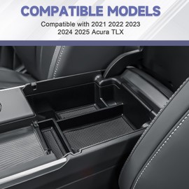RUNROAD Center Console Organizer Tray Compatible with 2025 2024 2023 2022 2021 Acura TLX Accessories, Armrest Storage Box For TLX Cover Glove Divider Middle Console Organizer