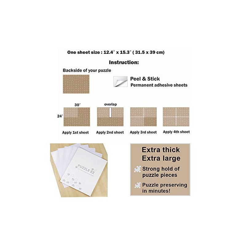 Puzzle Glue Sheets Clear Extra Large Puzzle Saver Peel and
