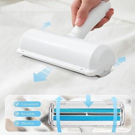 Pet Hair Remover, Reusable Lint Roller, Pet Hair, Cat Hair Remover, Dog Hair Removal, Lint Brush, Pet Hair Remover for Clothes, Sofa, Bed in Blue