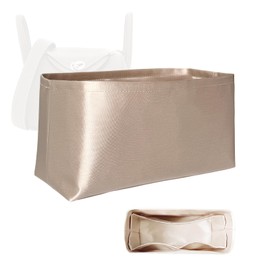 ONEDIAN Purse Organizer Insert, Mini Inside Bag Insert Silk Satin Inner Liner Bag In Bag Storage Organizer Insert Small Purse Insert Slim Tote Purse Insert for Hermes Lindy Mini/26/30/34