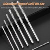 Diamond Twist Drill Bit Set, 10 Pieces, 0.8-4.0mm, High Speed