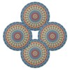 Qilmy Mandala Round Placemats Non-Slip Washable Polyester Table Mats Set