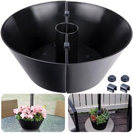 EBaokuup Umbrella Planters - Half Circle Planter Pots with Umbrella Hole - Flower Planters Pots Container for Indoor Outdoor Garden Home Plants