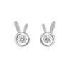 MIKAMU Women's Rabbit Earrings, Diamond, 925 Silver, Sterling Silver, Hypoallergenic,