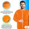 ABC Orange Disposable Lab Jackets for Adults, Medium. Pack of