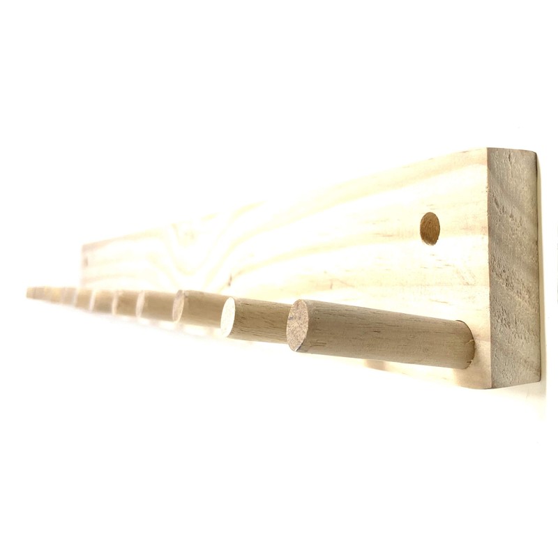 Natural Wood Large Baseball Bat Rack 6-11 Bats Holder Storage