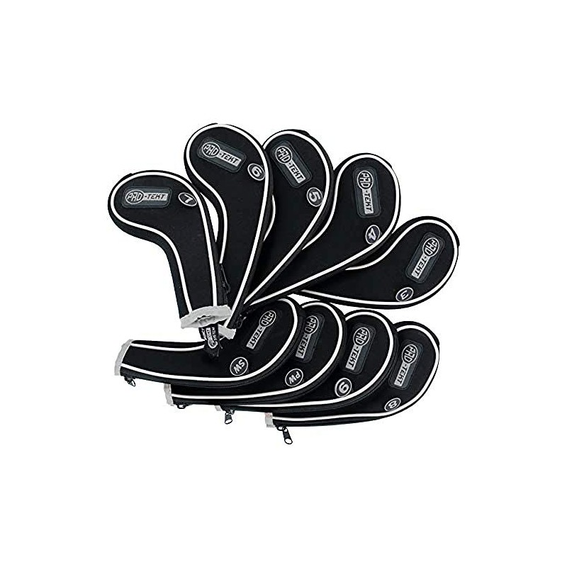 Protekt Zippy 3-SW Iron Headcover - Black/Silver