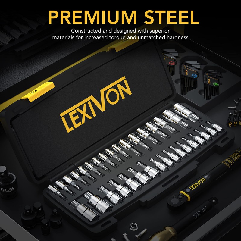 LEXIVON Master TORX Bit Socket Set, Premium S2 Alloy Steel