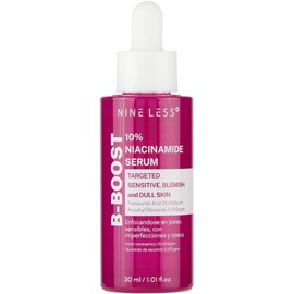 NINELESS-B-Boost Niacinamide Serum 10% 30ml Sérum Facial con Niacinamida, Centella Asiática y Filtrado de Caracol Regula la Grasa, Minimiza Poros y Mejora la Textura Ilumina, Calma e Hidrata