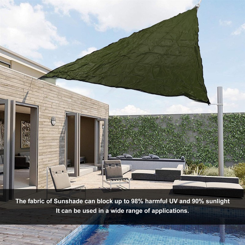 Triangle Sun Shade Sail Canopy Outdoor Pool Shade Cloth Suncreen