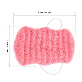 PACKOVE Soft Exfoliating Bath Sponge for Shower Loofah Body Scrubber Pouf for Men Women and Boy Girl for Deep Cleaning and Skin Care Red