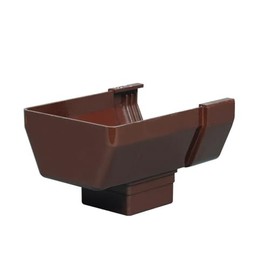 Amerimax 5.8 in. H X 4.5 in. W X 5.8 in. L Brown Vinyl U Gutter Drop Outlet