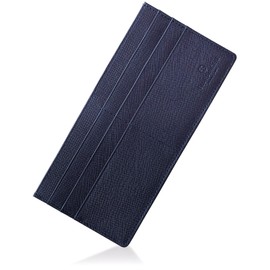 BLUE SINCERE Ultra-thin Long Wallet, Genuine Leather, Card Case, Holds 6 Cards, RFID Skimming Protection, Women's, Slim Wallet, Bill Compartment, Coin Pocket, Storage, Compact, Mini Wallet, Fragment