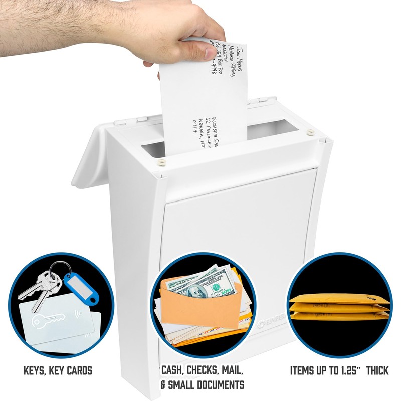 Barska Small Locking Wall Mount Drop Box – Secure Steel