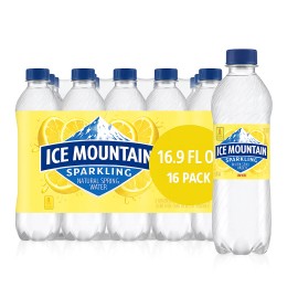 ICE MOUNTAIN Lemon Sparkling Water 16.9oz (16 Pack) FREE ONEDAY SHIPP!!!