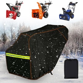 QYMOTO 600D Large Snow Blower Cover 24"-32",Two Stage Snowblower Cover Thick Waterproof Windproof Tear-resistent Winter Outdoor All Weather Protection Fit Craftsman,Ariens,Toro,Cub Cadet EGO