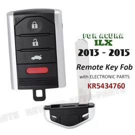 KeylessAutoParts KR5434760 for Acura ILX 2013 2014 2015 Proximity Keyless Remote Smart Key Fob