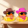 CoFuBcad Car Rubber Duck, Yellow Duck Dashboard Decoration with Cowboy