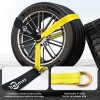 TREKASSY 4 Axle Strap Car Wheel Net Ratchet Tie Down