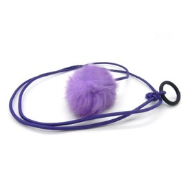 Kats'N Us Bouncy Ball Fur Pom Pom String Cat Toy Purple Color